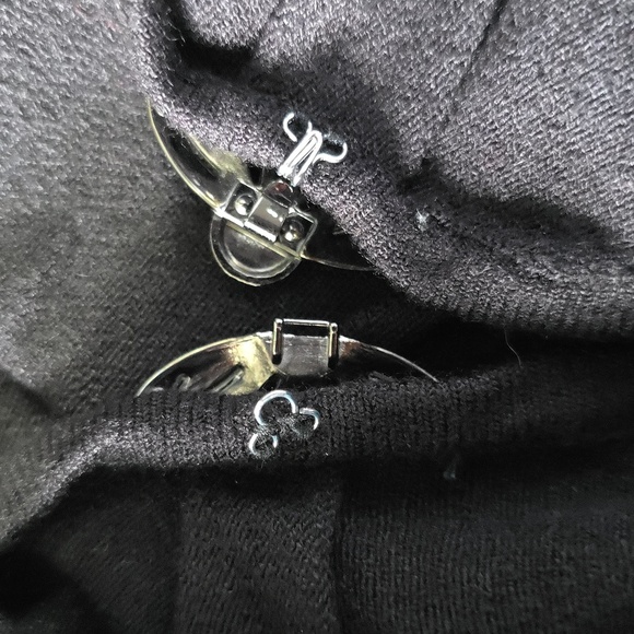 Lane Bryant Dressy Black Knit Cardigan Shrug with Rhinestone Clasp - Picture 12 of 12